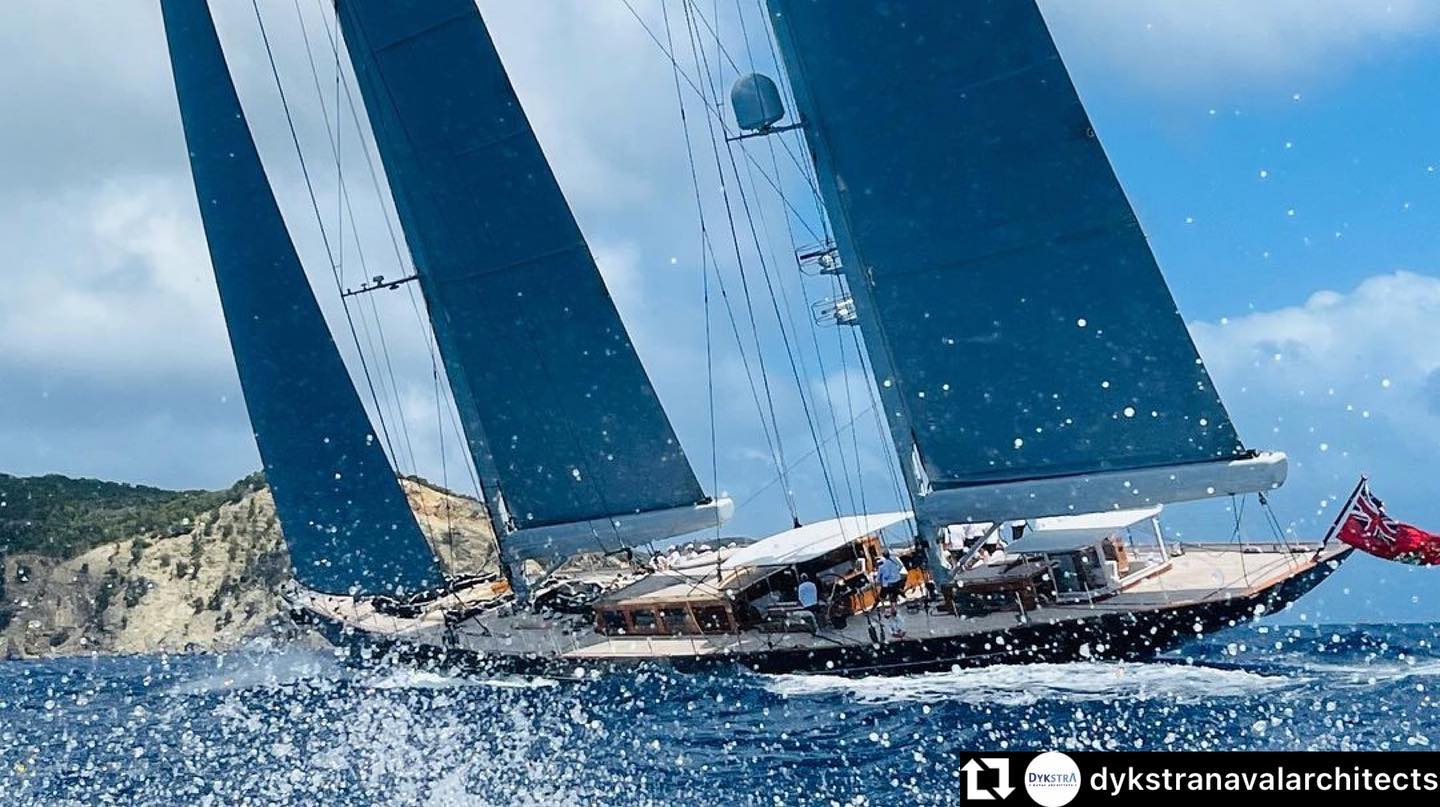 Great practice day for the 56 m 𝙎𝙔 𝘼𝙦𝙪𝙖𝙧𝙞𝙪𝙨 in St Barths on Wednesday. Lots of wind and big waves!
Powerful and great performance design by Dykstra Naval Architects.
 
#Dykstranavalarchitects #SYAquarius #Aquarius #Bucketregatta #StBarths #Stbarthsbucket #royalhuisman #markwhiteleydesign #doylesails #sailingyacht #superyacht #performancesailing #racing
